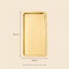 Altın sunum tepsisi 33x18 cm, gold kaplama paslanmaz çelik