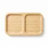 Bambu sunumluk 2 bölmeli 17x10 cm