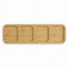 Bambu 4 bölmeli sunumluk 33x10 cm, beyaz zemin