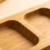 Bölme kenarı ve doğal bambu dokusu, yakın çekim