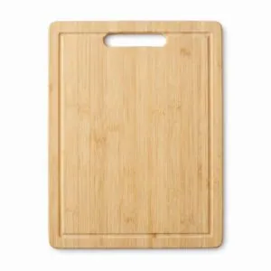 Bambu kesme tahtası 20x30 cm, sulu oluklu ve asma delikli