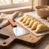 Ahşap saplı üçgen börek kesici spatula