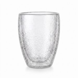 Buzlu dokulu çift cidarlı cam bardak 300 ml
