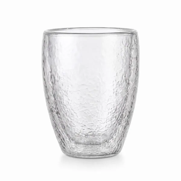 Buzlu dokulu çift cidarlı cam bardak 300 ml