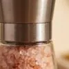 Cam gövdeli metal kapaklı baharat değirmeni 13 cm