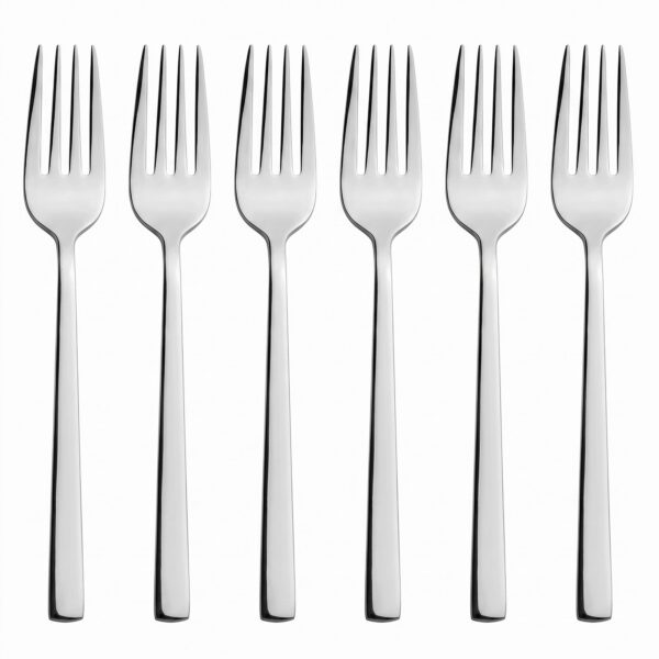 Gümüş çubuk model tatlı çatalı 6'lı 16 cm