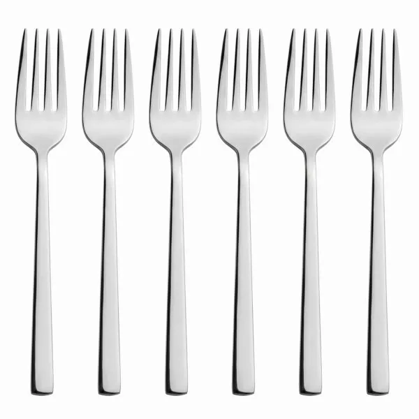 Gümüş çubuk model tatlı çatalı 6'lı 16 cm