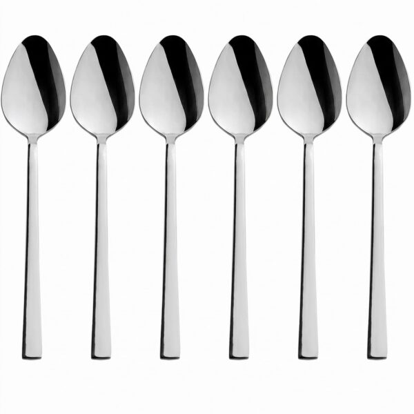 Gümüş çubuk model tatlı kaşığı 6'lı 16 cm