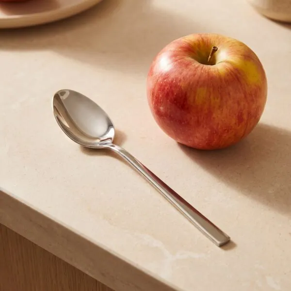 Gümüş çubuk model tatlı kaşığı 6'lı 16 cm