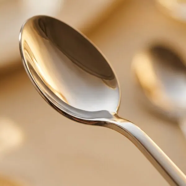 Gümüş çubuk model tatlı kaşığı 6'lı 16 cm