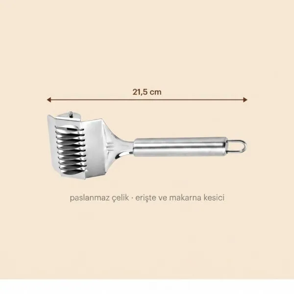 Paslanmaz çelik erişte ve makarna kesici