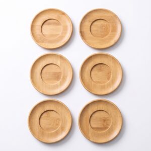 Bambu fincan altlığı 6'lı 10 cm