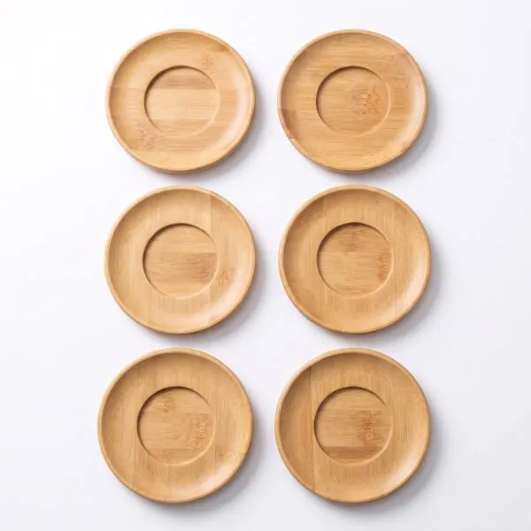 Bambu fincan altlığı 6'lı 10 cm