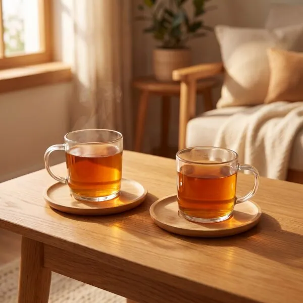 Bambu fincan altlığı 6'lı 10 cm