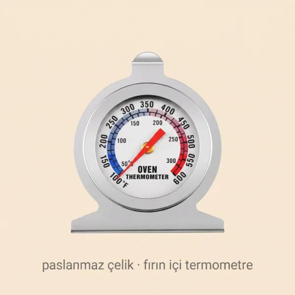 Paslanmaz çelik fırın içi termometre