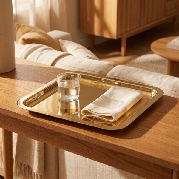 Kare gold sunum tepsisi 21x21 cm