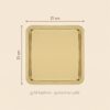 Kare gold sunum tepsisi 21x21 cm