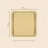Kare gold sunum tepsisi 21x21 cm