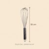 Metal çırpıcı 35 cm büyük boy, paslanmaz tel
