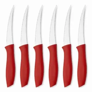 Usta Tırtıklı Meyve Bıçağı 6'lı 22 cm Kırmızı