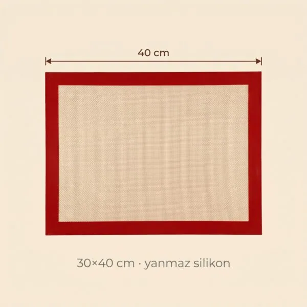 Yanmaz silikon pişirme matı 30x40 cm