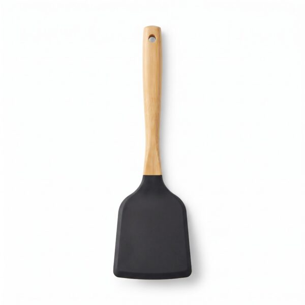 Bambu saplı silikon açılı spatula