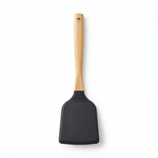 Bambu saplı silikon açılı spatula