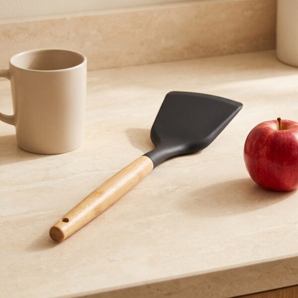 Bambu saplı silikon açılı spatula