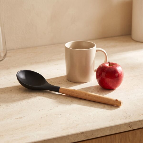 Bambu saplı silikon kaşık 32 cm
