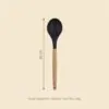 Bambu saplı silikon kaşık 32 cm