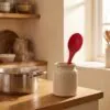Yumuşak Yanmaz Silikon Kaşık 27 cm Kırmızı – mutfakta