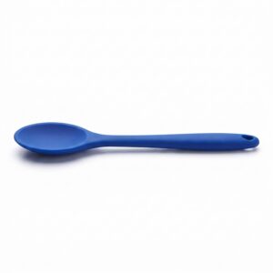 Yumuşak Yanmaz Silikon Kaşık 27 cm Mavi – ana beyaz zemin