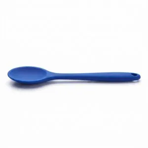 Yumuşak Yanmaz Silikon Kaşık 27 cm Mavi