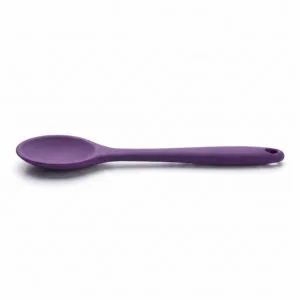 Yumuşak Yanmaz Silikon Kaşık 27 cm Mor – ana beyaz zemin