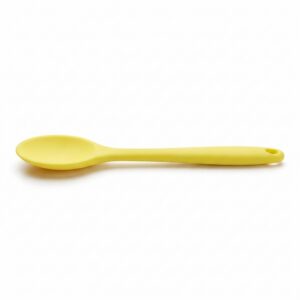 Yumuşak Yanmaz Silikon Kaşık 27 cm Sarı – ana beyaz zemin