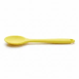 Yumuşak Yanmaz Silikon Kaşık 27 cm Sarı – ana beyaz zemin