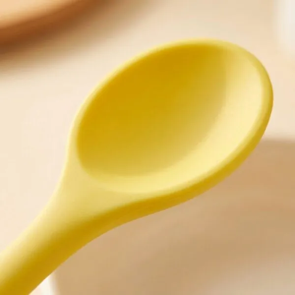 Yumuşak Yanmaz Silikon Kaşık 27 cm Sarı – tek parca detay