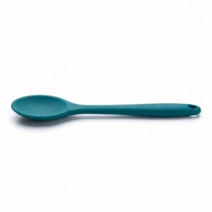 Yumuşak Yanmaz Silikon Kaşık 27 cm Turkuaz – ana beyaz zemin
