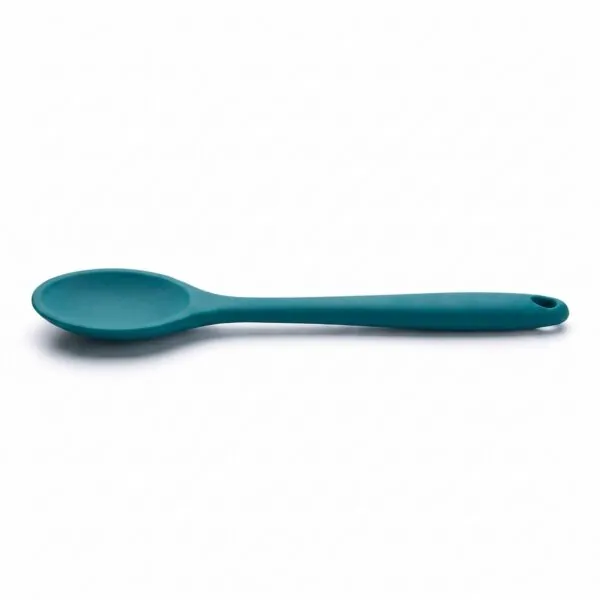 Yumuşak Yanmaz Silikon Kaşık 27 cm Turkuaz – ana beyaz zemin
