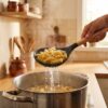 Bambu saplı silikon kevgir