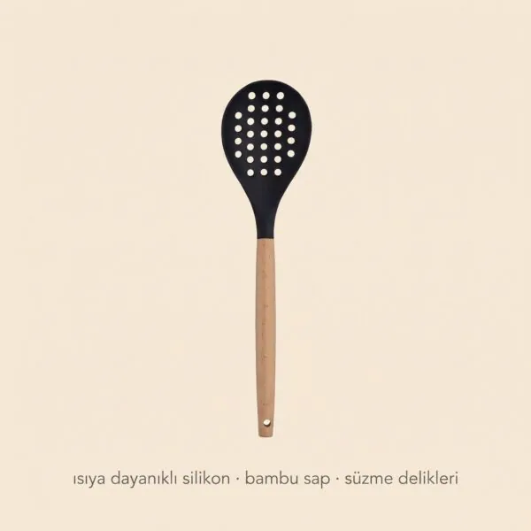 Bambu saplı silikon kevgir