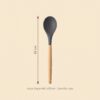 Bambu saplı silikon spatula 32 cm