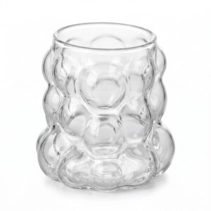 Üzüm bubble şekilli borosilikat cam bardak 300 ml