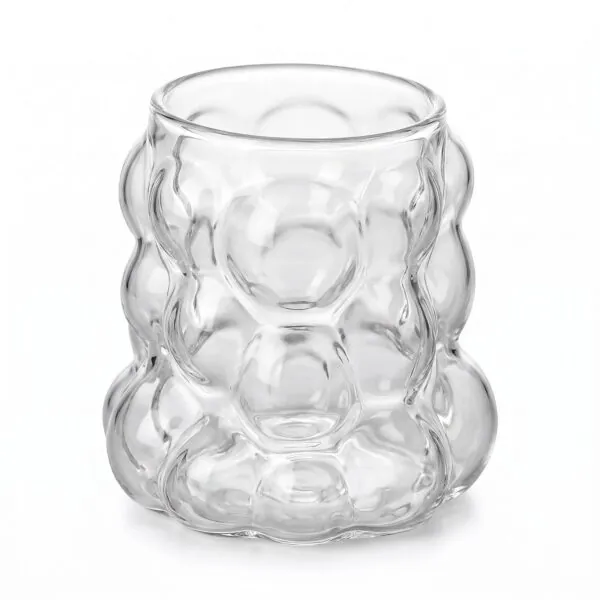 Üzüm bubble şekilli borosilikat cam bardak 300 ml