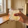 Üzüm bubble şekilli borosilikat cam bardak 300 ml