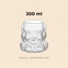 Üzüm bubble şekilli borosilikat cam bardak 300 ml