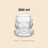 Üzüm bubble şekilli borosilikat cam bardak 300 ml