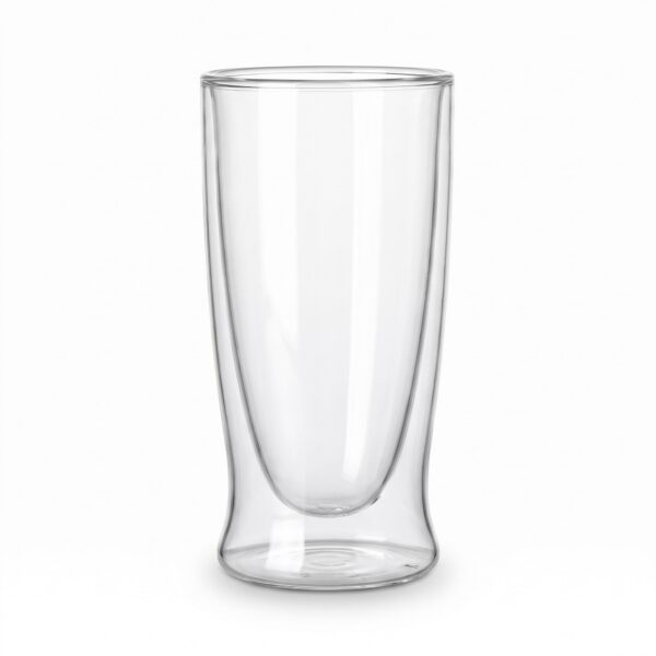 Çift cidarlı uzun cam bardak 350 ml