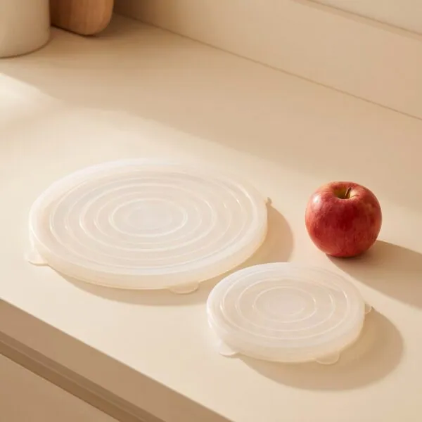Yuvarlak silikon borcam kapağı 2'li set, 32 ve 26 cm