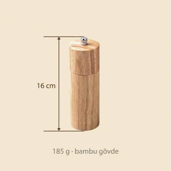 Bambu Gövdeli Tuz ve Karabiber Değirmeni 16 cm – olculer